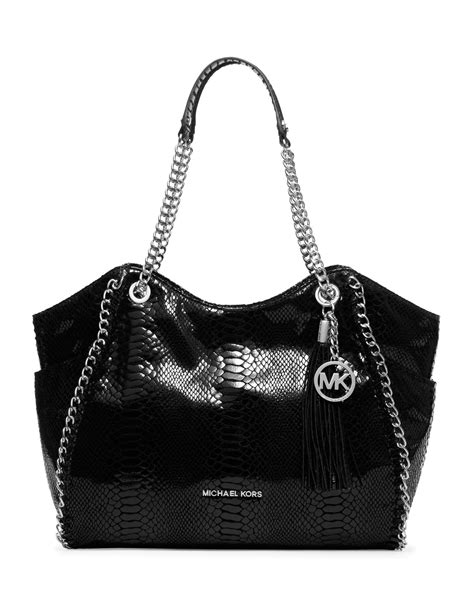 michael kors black snakeskin bag|michael kors snakeskin shoulder bag.